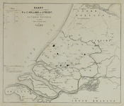 29126 Kaart van de provincie Zuid-Holland en gedeeltelijk Noord-Holland en Utrecht met aanduiding van de plaatsen waar ...
